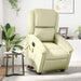 Electric Stand Up Massage Recliner Chair Cream Real Leather