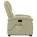 Electric Stand Up Massage Recliner Chair Cream Real Leather