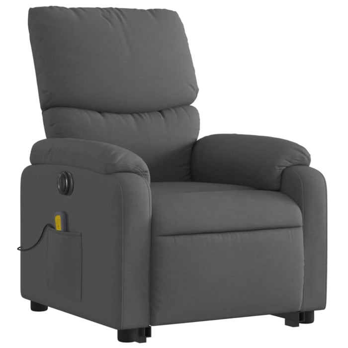 Electric Stand Up Massage Recliner Chair Dark Grey Fabric