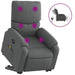 Electric Stand Up Massage Recliner Chair Dark Grey Fabric