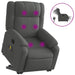 Electric Stand Up Massage Recliner Chair Dark Grey Fabric