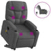 Electric Stand Up Massage Recliner Chair Dark Grey Fabric
