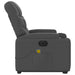 Electric Stand Up Massage Recliner Chair Dark Grey Fabric