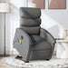 Electric Stand Up Massage Recliner Chair Dark Grey Fabric