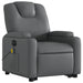 Electric Stand Up Massage Recliner Chair Grey Faux Leather