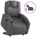 Electric Stand Up Massage Recliner Chair Grey Faux Leather