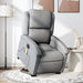 Electric Stand Up Massage Recliner Chair Light Grey Fabric
