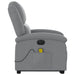 Electric Stand Up Massage Recliner Chair Light Grey Fabric