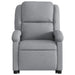 Electric Stand Up Massage Recliner Chair Light Grey Fabric