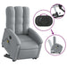 Electric Stand Up Massage Recliner Chair Light Grey Fabric