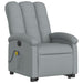 Electric Stand Up Massage Recliner Chair Light Grey Fabric