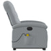 Electric Stand Up Massage Recliner Chair Light Grey Fabric