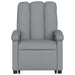 Electric Stand Up Massage Recliner Chair Light Grey Fabric
