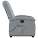 Electric Stand Up Massage Recliner Chair Light Grey Fabric