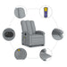 Electric Stand Up Massage Recliner Chair Light Grey Fabric