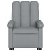 Electric Stand Up Massage Recliner Chair Light Grey Fabric