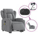 Electric Stand Up Massage Recliner Chair Light Grey Fabric
