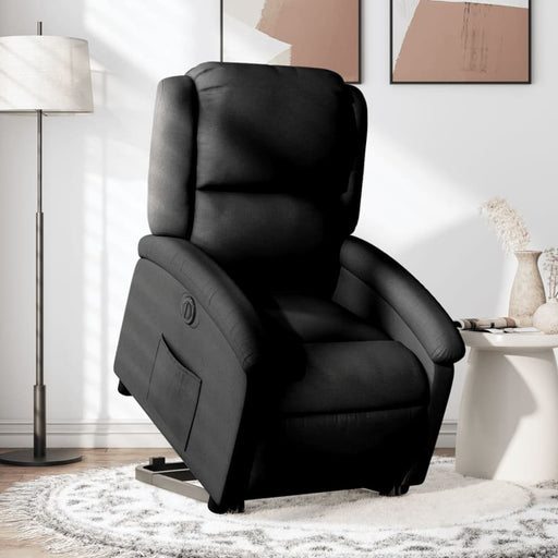 Electric Stand Up Recliner Chair Black Fabric Txbpatn