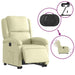 Electric Stand Up Recliner Chair Cream Real Leather Txbpani
