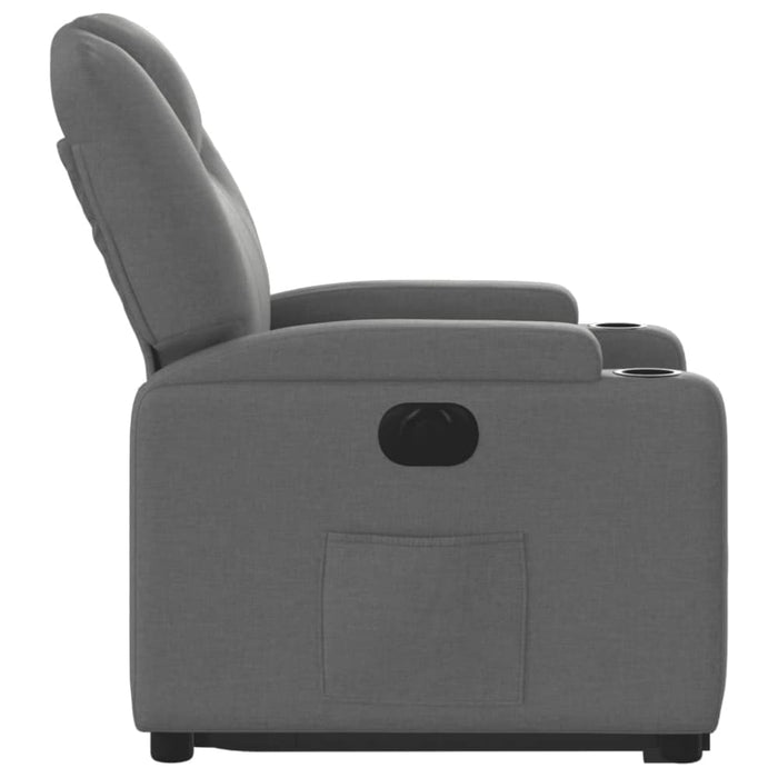 Electric Stand Up Recliner Chair Dark Grey Fabric Txbpptt