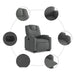 Electric Stand Up Recliner Chair Dark Grey Fabric Txbpptt