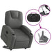 Electric Stand Up Recliner Chair Dark Grey Fabric Txbpptt