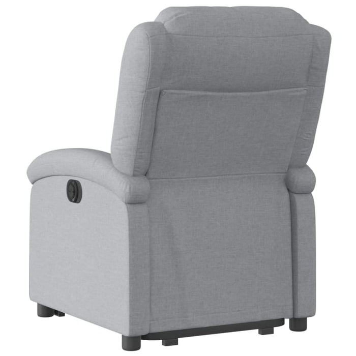 Electric Stand Up Recliner Chair Light Grey Fabric Txbpatl