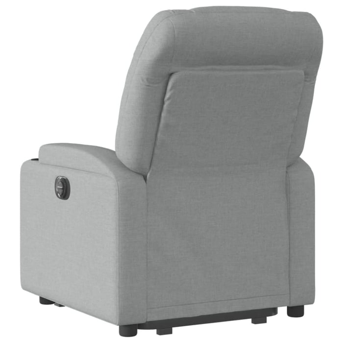 Electric Stand Up Recliner Chair Light Grey Fabric Txbpltx
