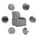 Electric Stand Up Recliner Chair Light Grey Fabric Txbpltx