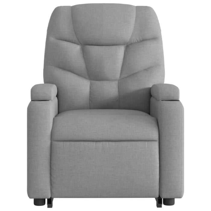 Electric Stand Up Recliner Chair Light Grey Fabric Txbpltx