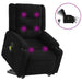 Electric Stand Up Massage Recliner Chair Black Fabric