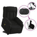 Electric Stand Up Massage Recliner Chair Black Faux Leather