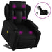 Electric Stand Up Massage Recliner Chair Black Faux Leather