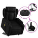 Electric Stand Up Massage Recliner Chair Black Faux Leather