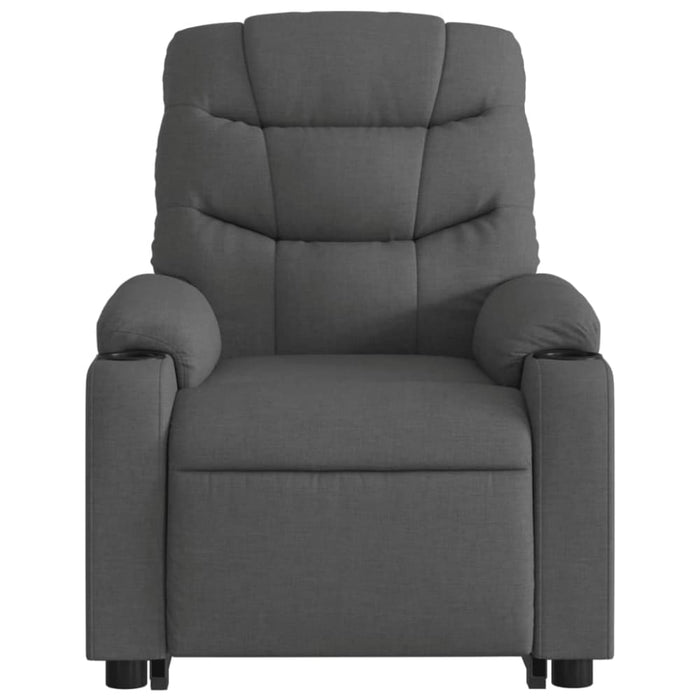Electric Stand Up Massage Recliner Chair Dark Grey Fabric