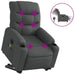 Electric Stand Up Massage Recliner Chair Dark Grey Fabric
