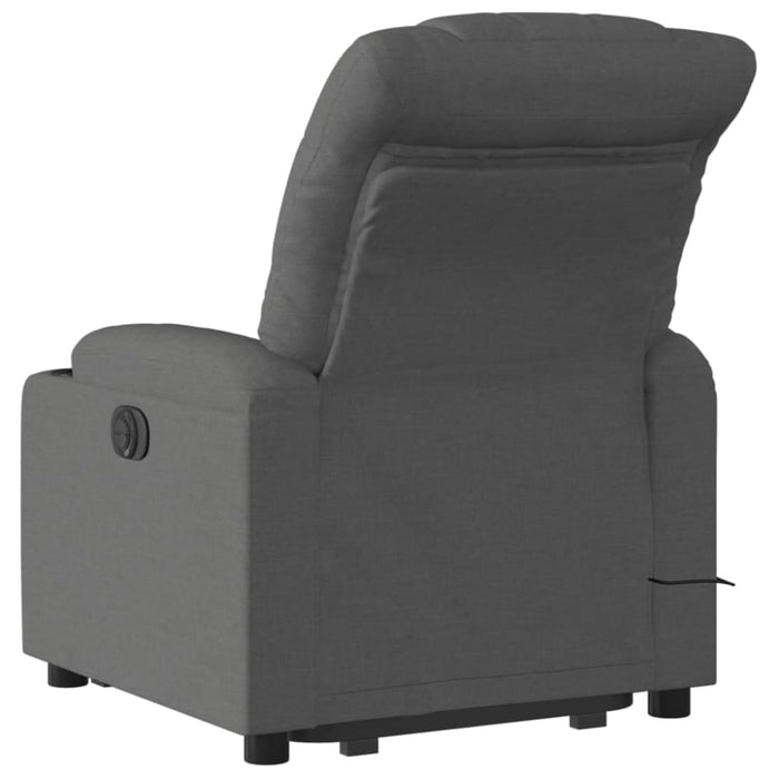 Electric Stand Up Massage Recliner Chair Dark Grey Fabric