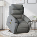 Electric Stand Up Massage Recliner Chair Dark Grey Fabric