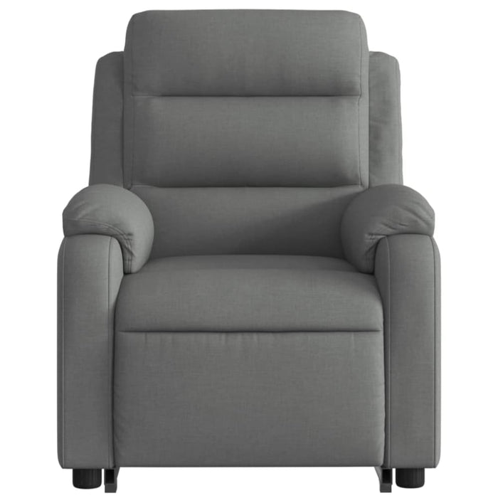 Electric Stand Up Massage Recliner Chair Dark Grey Fabric