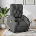 Electric Stand Up Massage Recliner Chair Dark Grey Fabric