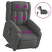 Electric Stand Up Massage Recliner Chair Dark Grey Fabric