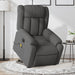 Electric Stand Up Massage Recliner Chair Dark Grey Fabric
