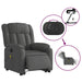 Electric Stand Up Massage Recliner Chair Dark Grey Fabric