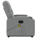 Electric Stand Up Massage Recliner Chair Light Grey Fabric