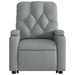 Electric Stand Up Massage Recliner Chair Light Grey Fabric