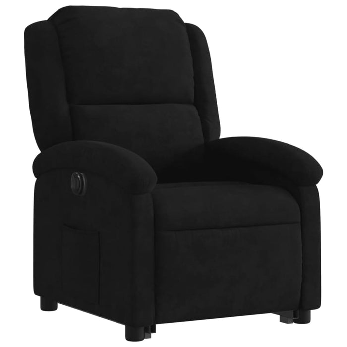 Electric Stand Up Recliner Chair Black Velvet Txbppbp