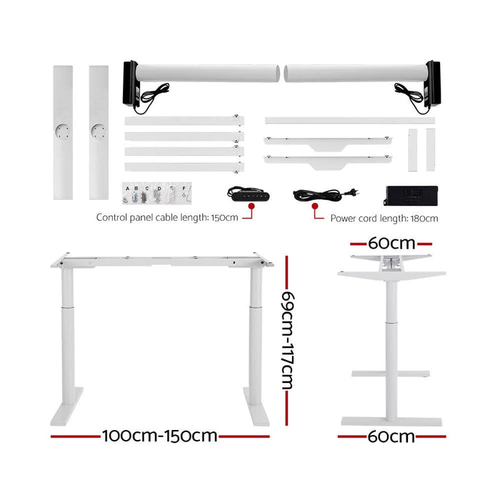 Electric Standing Desk Adjustable Sit Stand Desks White