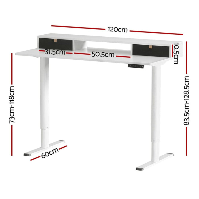 Electric Standing Desk Sit Stand Desks 120cm