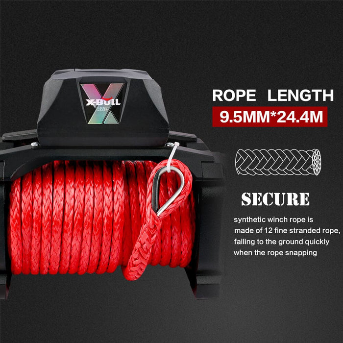 4x4 Electric Winch 12v 14500lbs Synthetic Rope