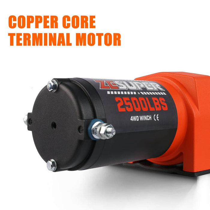 Electric Winch 2500lbs/1134kg 12v 15.2m Steel Cable Atv Utv